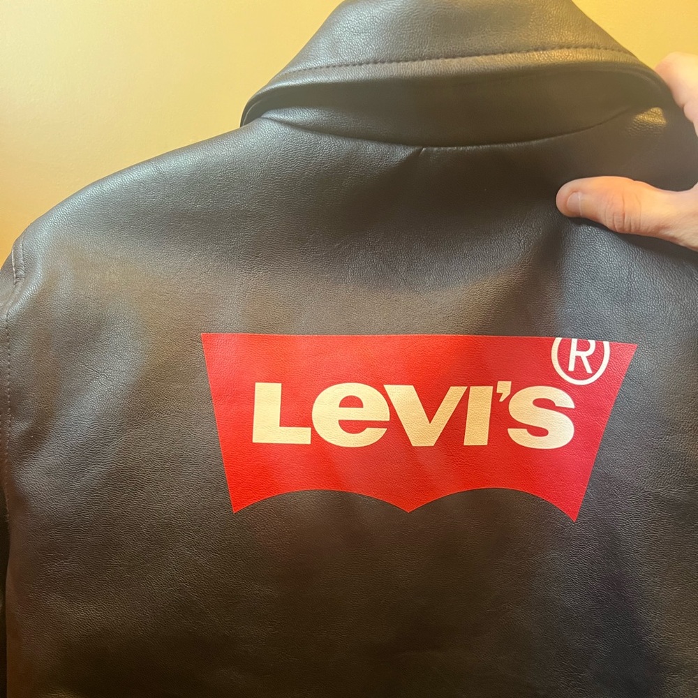 Leather Jacket Levis Nwot Authentic Ft Arm Patch/… - image 5
